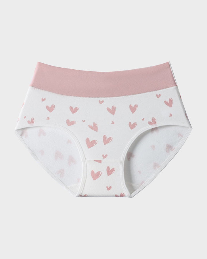 Culotte Coton Doux Imprime Coeurs - Lot de 6