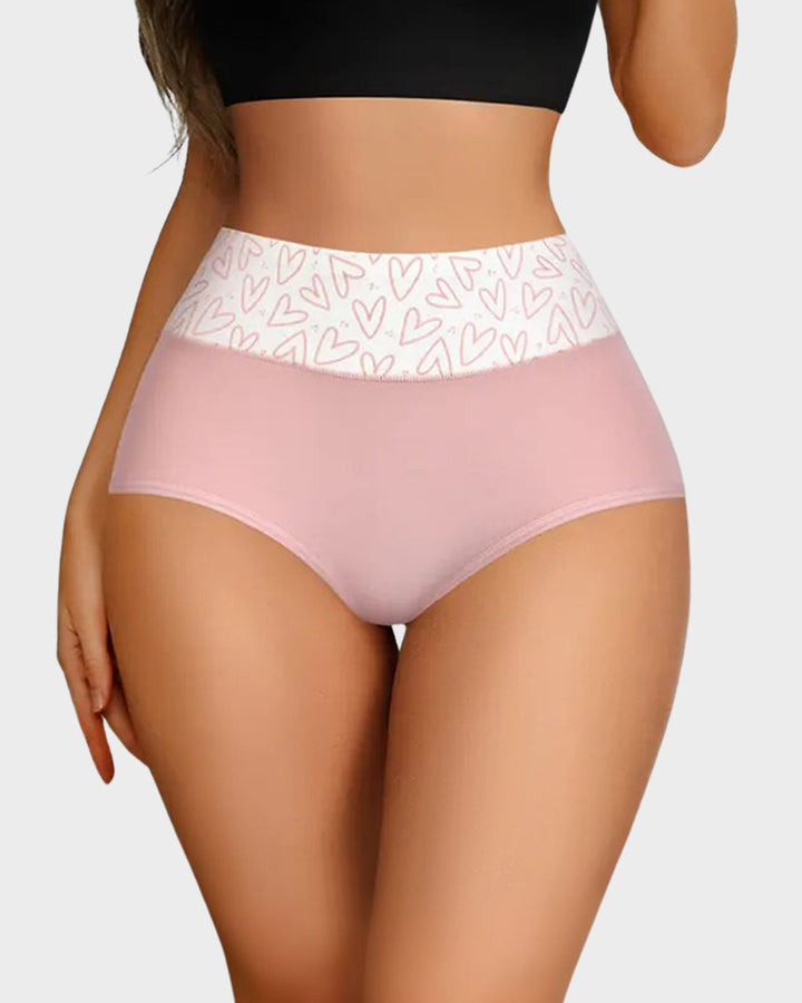 Culotte Coton Doux Imprime Coeurs - Lot de 6